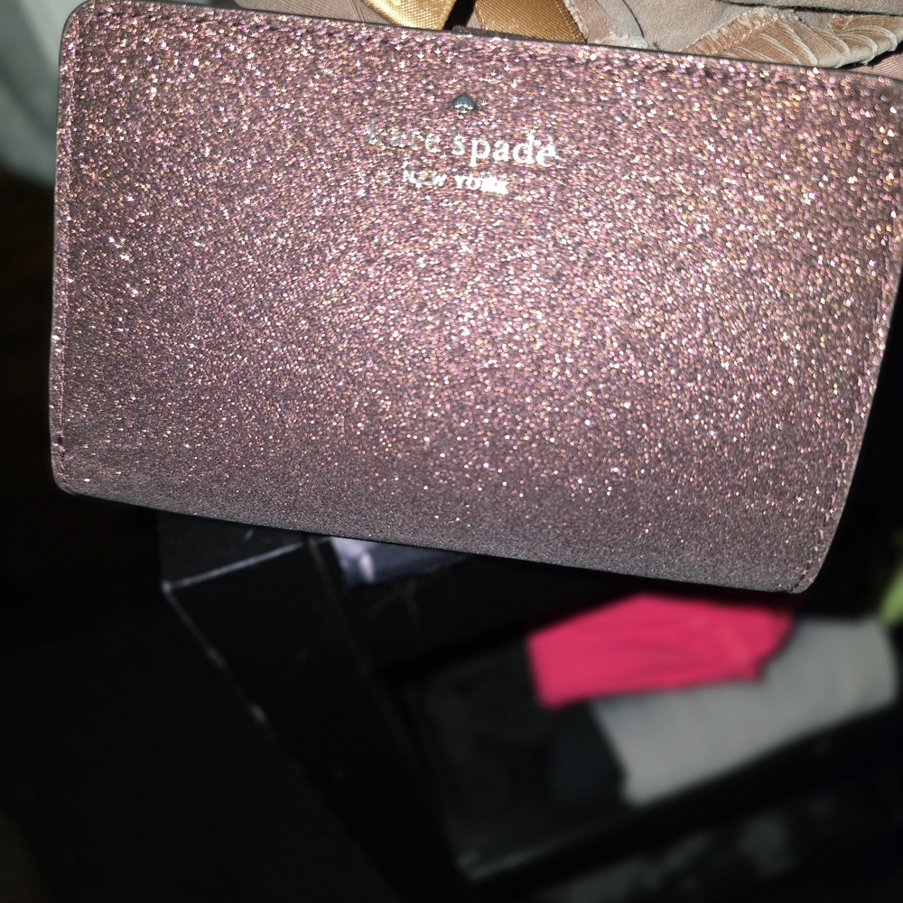 Kate Spade Rose Glitter Wristlet